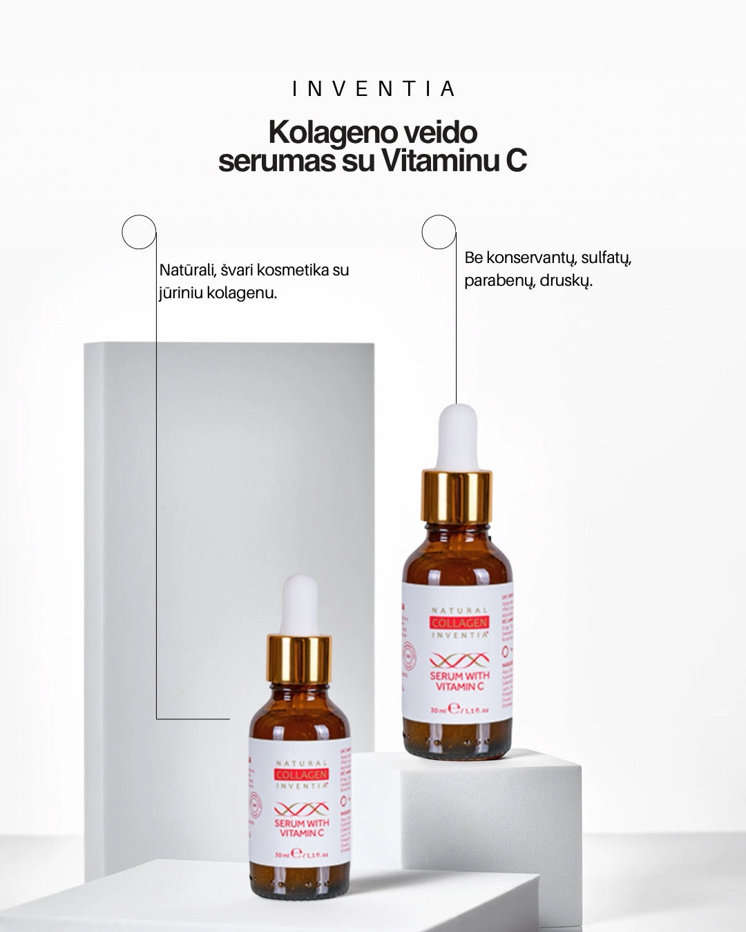 INVENTIA Kolageno veido serumas su Vitaminu C